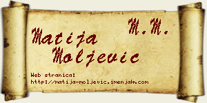 Matija Moljević vizit kartica